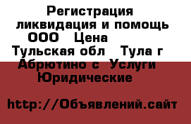 Регистрация, ликвидация и помощь ООО › Цена ­ 1 000 - Тульская обл., Тула г., Абрютино с. Услуги » Юридические   